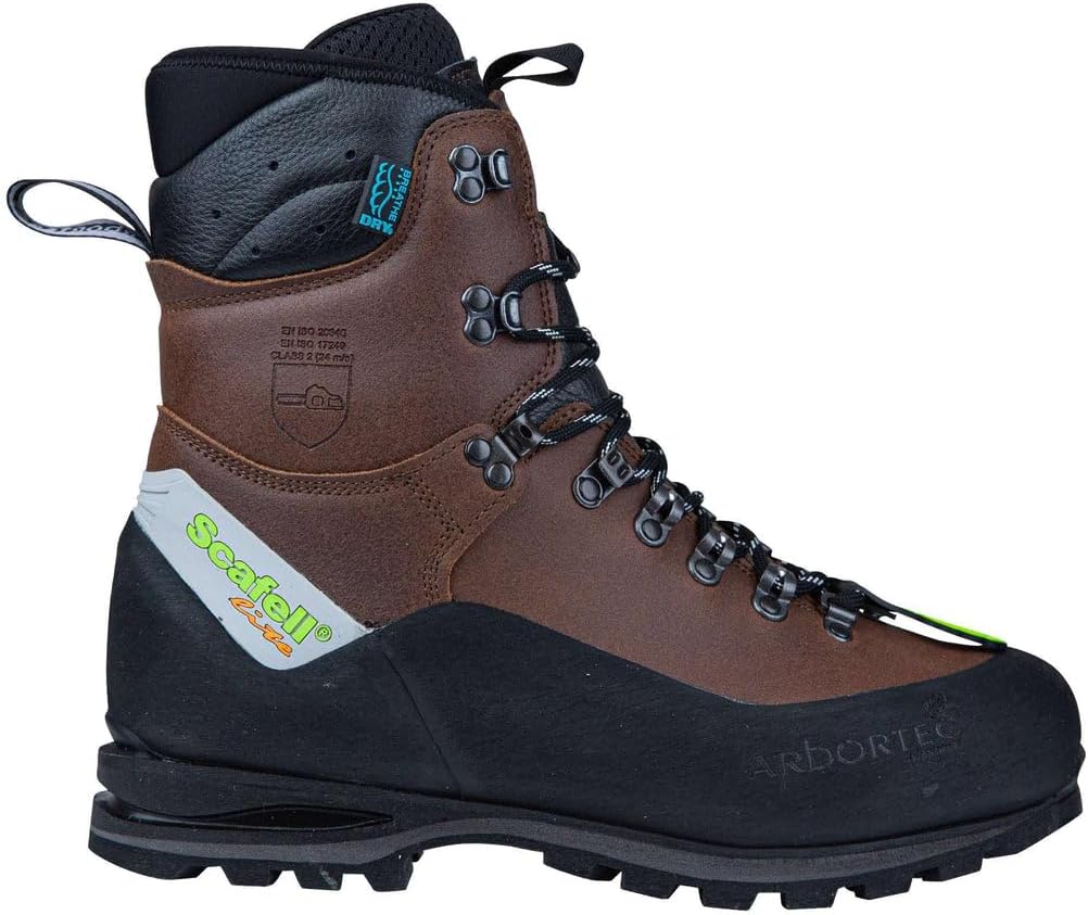 ARBORTEC Scafell Lite チェーンソー ブーツ スカーフェルライト クラス2 アーボテック チェーンソーブーツ ツリーケア アーボリスト (28cm(46), ブラウン)