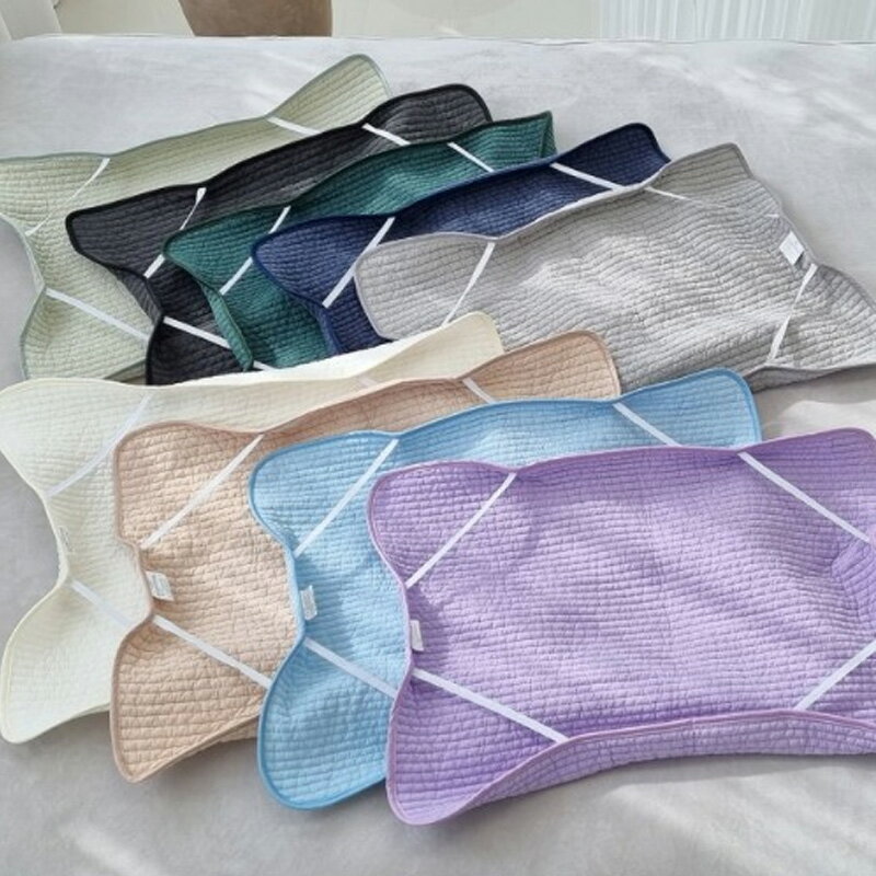 着脱可能 デイリー 純綿 ピグメント 枕カバー 5色 57サイズ ゴムバンド 持ち運び便利 旅行 出張 アレルギーケア クリーム ベージュ グレー チャコール ミント 洗える枕カバー ベッド用品 防ダニ 57サイズ 縦50 横70cm