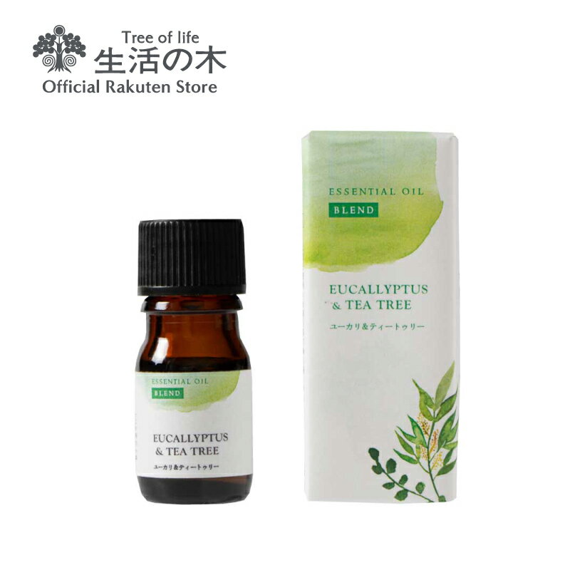 【生活の木 公式】ユーカリ＆ティートゥリー ブレンドエッセンシャルオイル 5ml | アロマオイル アロマ 精油 エッセンシャルオイル 香り 正規品 雑貨 お試し ちょい足し ついで買い プレゼント ティーツリーのサムネイル