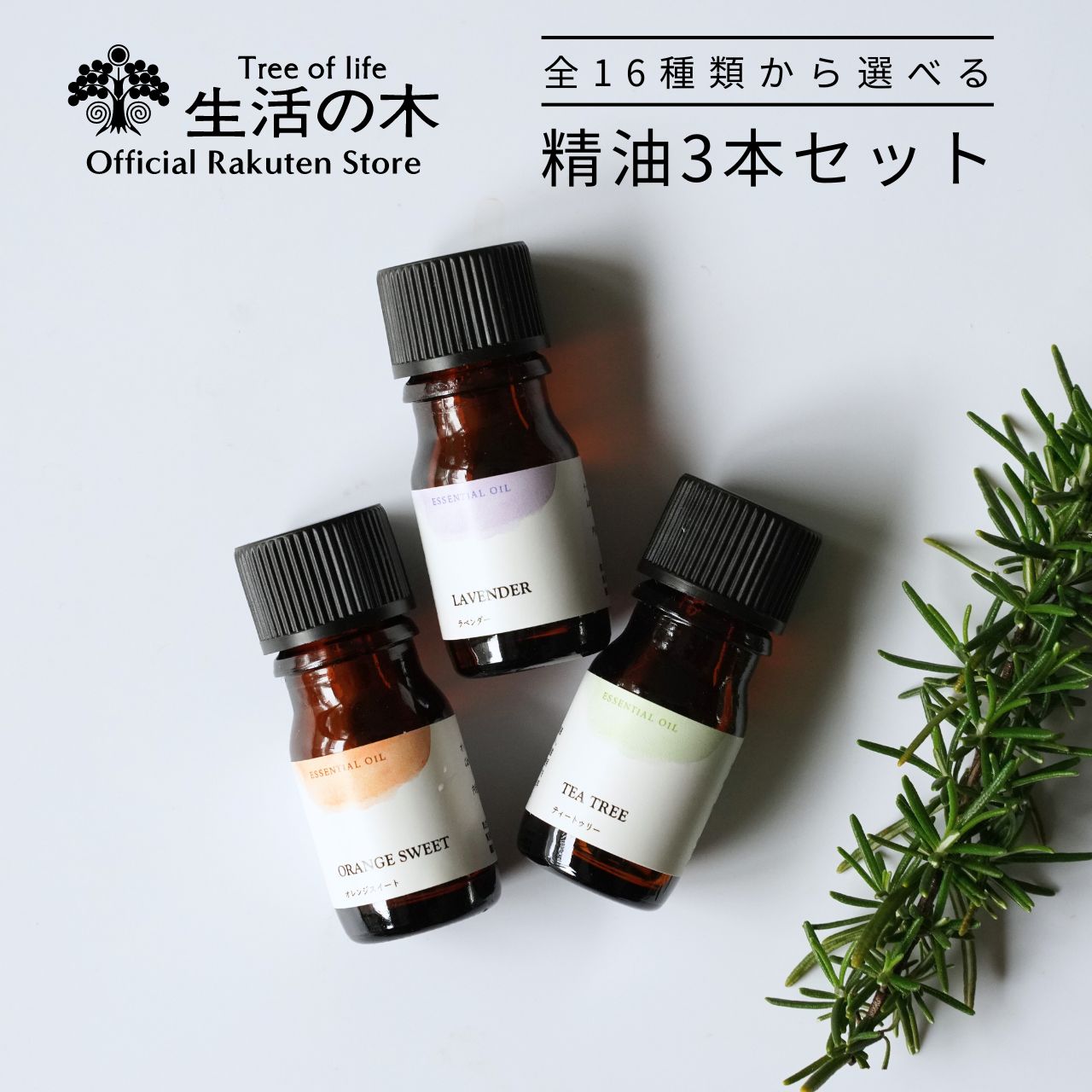 生活の木 アロマグッズ 【 生活の木 公式 】人気アロマ 選べる3本セット 5ml | アロマ アロマオイル 精油 エッセンシャルオイル 香り フレグランス 天然100% はじめてみた ビギナー スターター お試し 人気 おすすめ 女性 ギフト GIFT 誕生日 プレゼント 雑貨 おしゃれ お洒落 かわいい