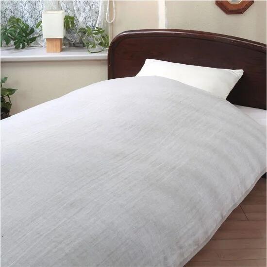 リネンの心地良さ抜群 リネン3重ガーゼケット　リネン,3重ガーゼ,ケット,天然素材,保温性,吸湿性,ボリューム感,ふんわり感,麻,