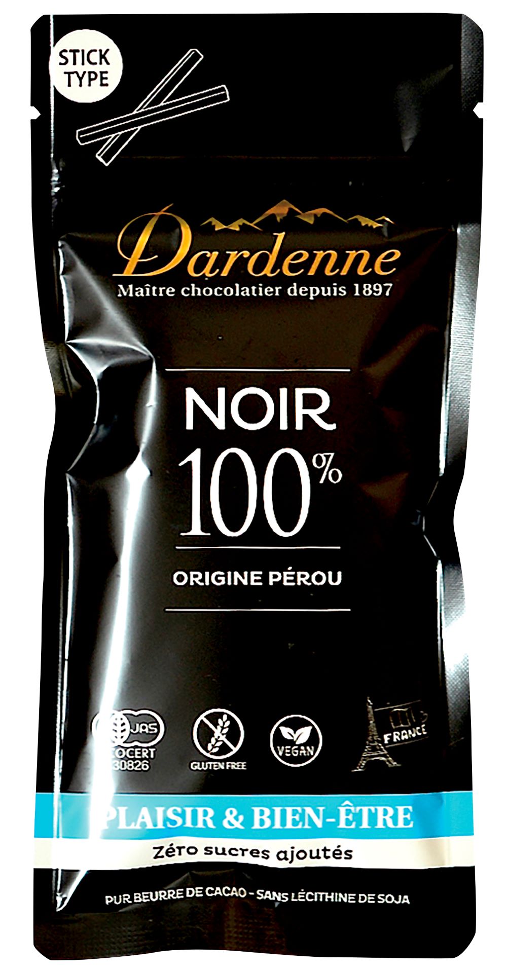 Rakuten - 【在庫限り】ダーデン有機チョコレートスティック カカオ100%　48g　チョコレート,有機,カカオ,フェアトレード,スティック,砂糖不使用,ダーデン,健康,おやつ