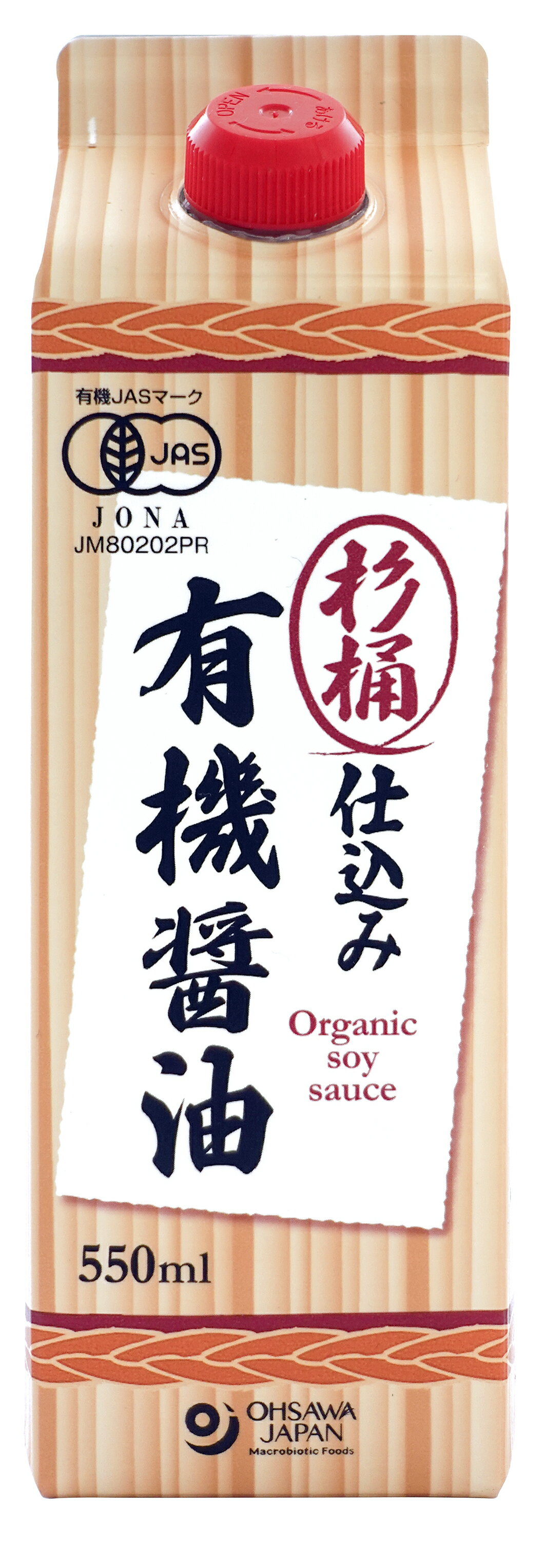 浓厚酱油 - 杉桶仕込み有機醤油　550ml