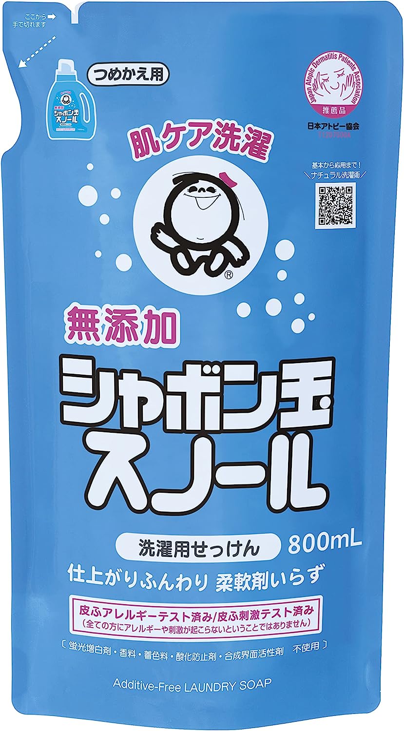 スノール液体　詰替（800ml）【シャボン玉石けん】スノール,液体,詰替,シャボン玉,石けん,洗剤,環境配慮,800ml,安心成分