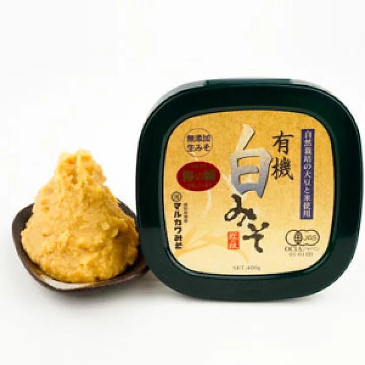 マルカワみそ　自然栽培 国産　白味噌　400g　マルカワみそ,白味噌,国産,無添加,天然麹,味噌,合わせ味噌,米味噌,麦みそ,生味噌