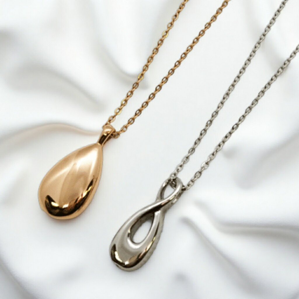 GCM製・ムーパウダーペンダント（GOLD雫型・SILVERメビウス型）【正規品】ムーパウダー,ペンダント,波..