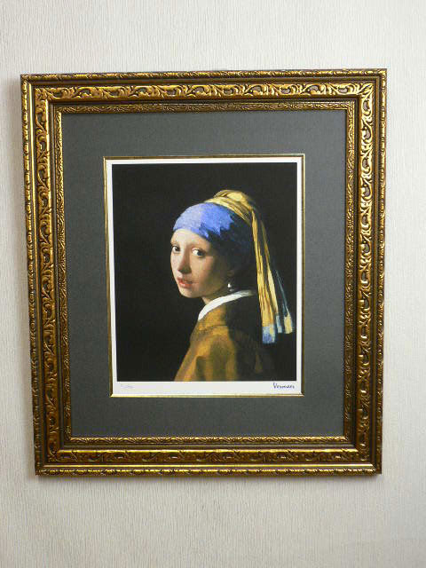 フェルメール　青いターバンの少女 39送料無料　ミュージアムシリーズ　ジグレー版画　真珠の耳飾りの少女 S2020D_40 プレゼント
