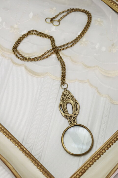 クラシック ルーペ ネックレス リボン ルーペ 老眼鏡 リーディンググラス 送料無料（ネコポス）お洒落 ..