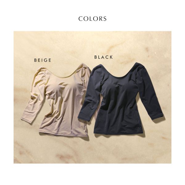 60％OFF コントランテ ContRante バックオープン ブラトップ長袖 背中見せ インナ...