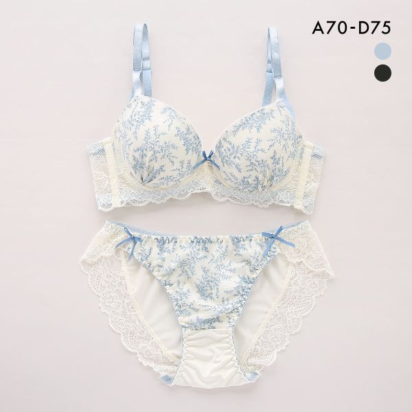 サンエイ 脇高 トワルドジュイ ブラセット ABCD 脇肉 はみ肉すっきり 脇寄せ ブラジャー ショーツ セット 美胸 谷間 丸胸 SANEI レディース trelinge 全2色 A70-M-D75-M