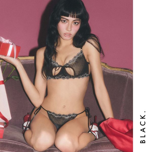 ラヴィジュール アンレースミー ブラ＆Tバック セット ブラショーツ セット Tバックショーツ Gストリング 過激 セクシー ランジェリー RAVIJOUR レディース trelinge 全2色 S-M