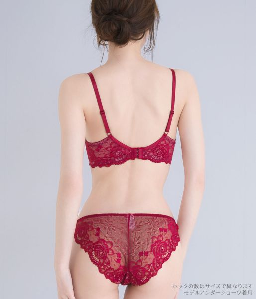 エレガント 脇肉を谷間に変える脇高ブラ シェリーリボン ブラセット CDEF80-95 大きいサイズ グラマー 育乳 脇寄せ 盛り胸 寄せ上げ L字 谷間 Elegante レディース trelinge 全2色 C85-LL-F95-4L