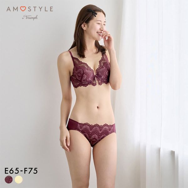 アモスタイル AMST527 ウェーブラティス ブラセット ブラジャー ショーツ セット EF 大きいサイズ AMOSTYLE RE YE レディース trelinge 全2色 E65-M-F75-L