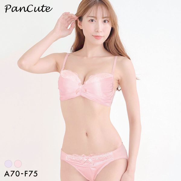 Rakuten - パンキュート マットサテンレース ブラセット ABCDEF 盛り胸 寄せ上げ 大きいサイズ PANCUTE レディース trelinge 全2色 A70-M-F75-L