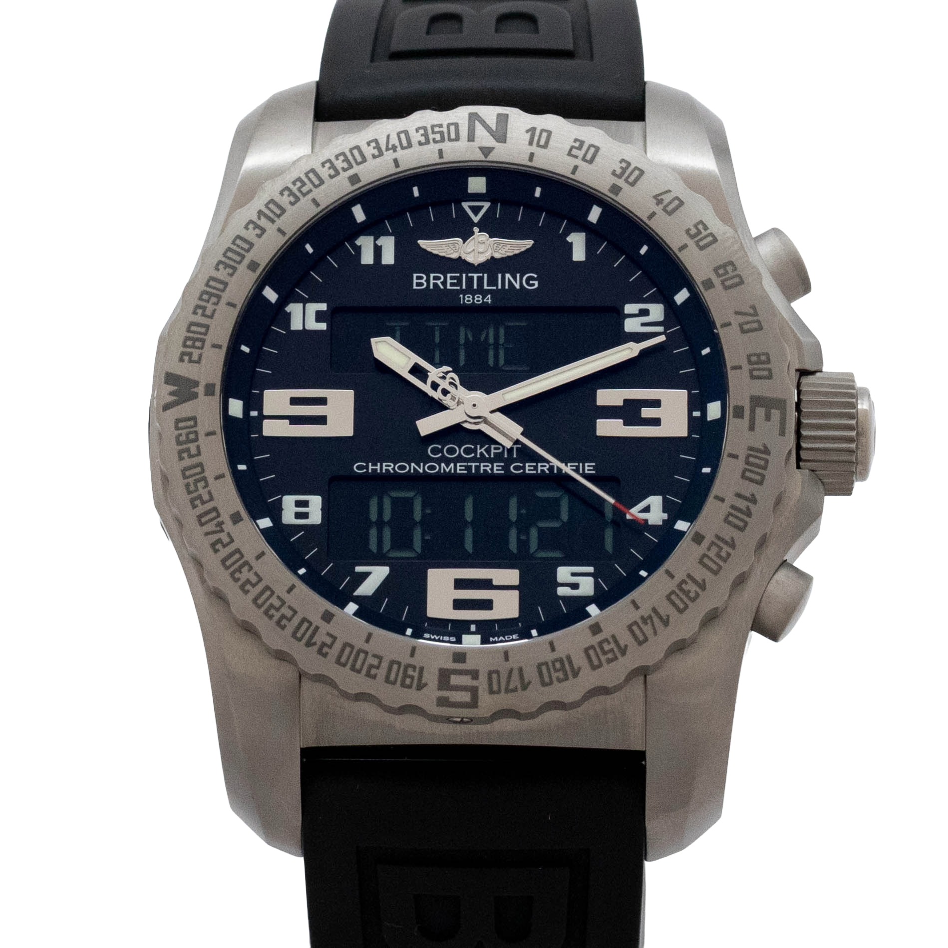 乐天商城 - 【中古】【箱・保証書付き】 ブライトリング BREITLING コックピット EB501022 Breitling Professional クォーツ 腕時計 メンズ・ユニセックス 黒