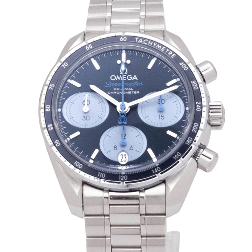 樂天商城 - 【中古】【箱・保証書付き】 オメガ OMEGA スピードマスター 38 324.30.38.50.03.002 OMEGA Speedmaster 38 自動巻き 腕時計 メンズ・ユニセックス 青