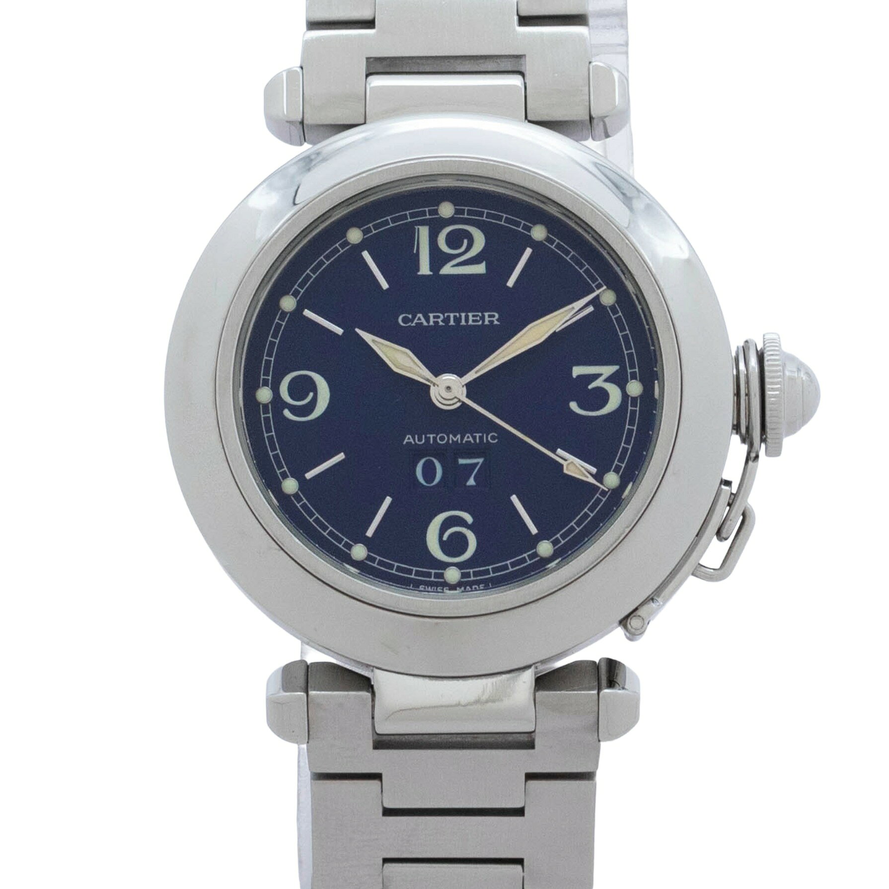 【中古】【箱付き】 カルティエ Cartier パシャ C W31047M7 Cartier Pasha 自動巻き 腕時計 メンズ・ユニセックス 青