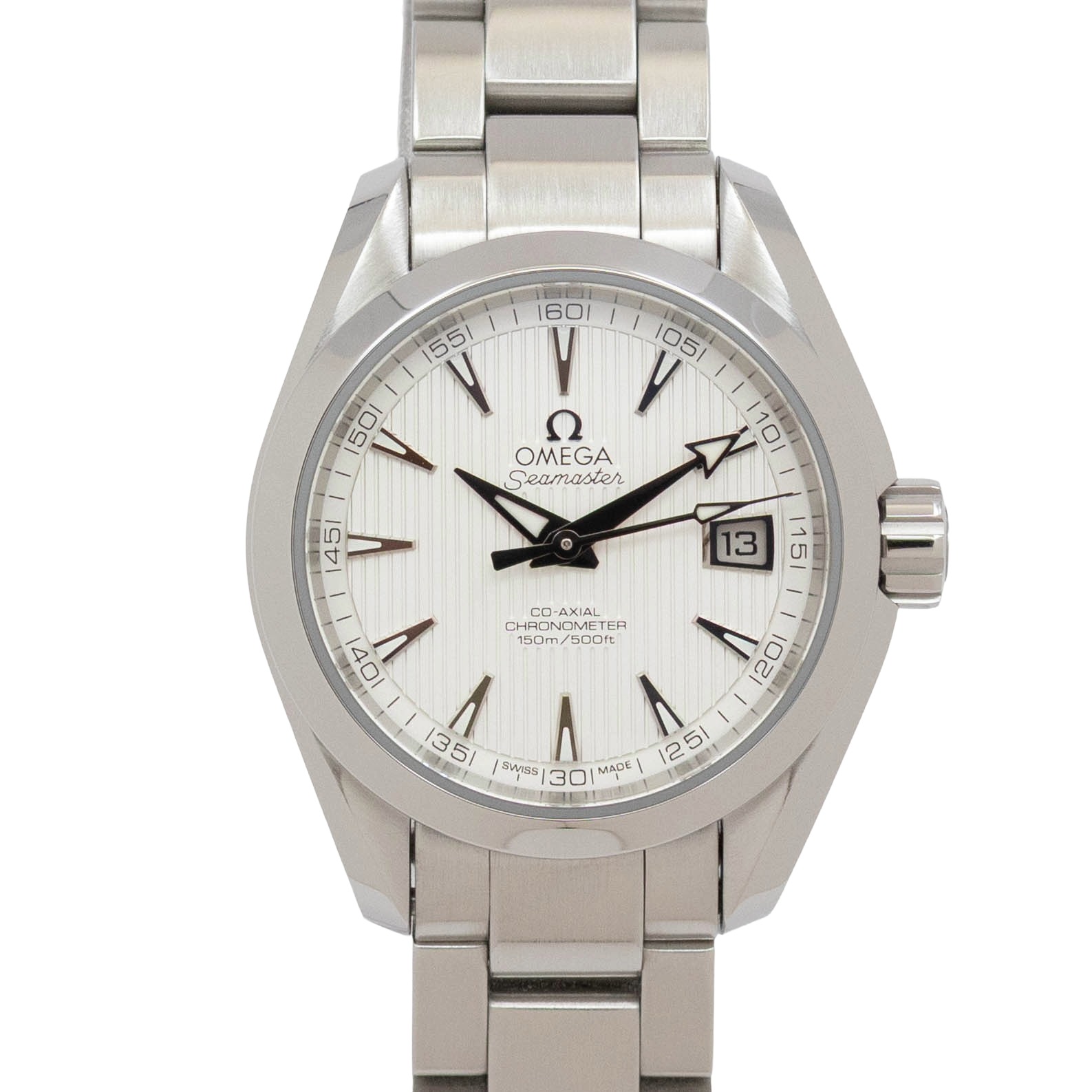 【中古】【箱・保証書付き】 オメガ OMEGA シーマスターアクアテラ 231.10.30.20.02.001 OMEGA Seamaster Aqua Terra 自動巻き 腕時計 レディース 白
