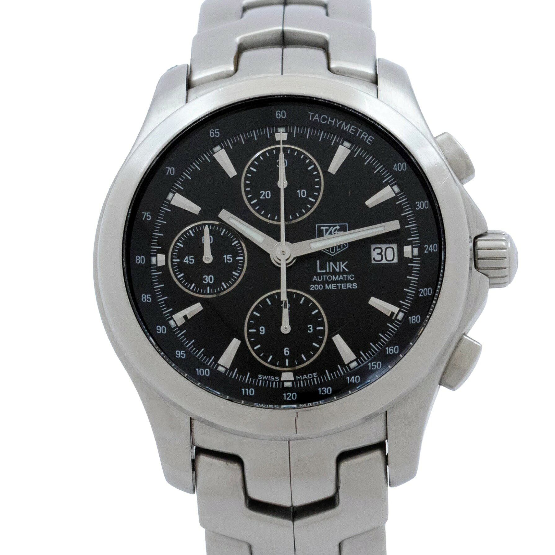 【中古】【保証書付き】 タグホイヤー TAG HEUER リンク クロノグラフ 自動巻き CJF2110.BA0576 TAG Heuer Link 自動巻き 腕時計 メンズ・ユニセックス 黒