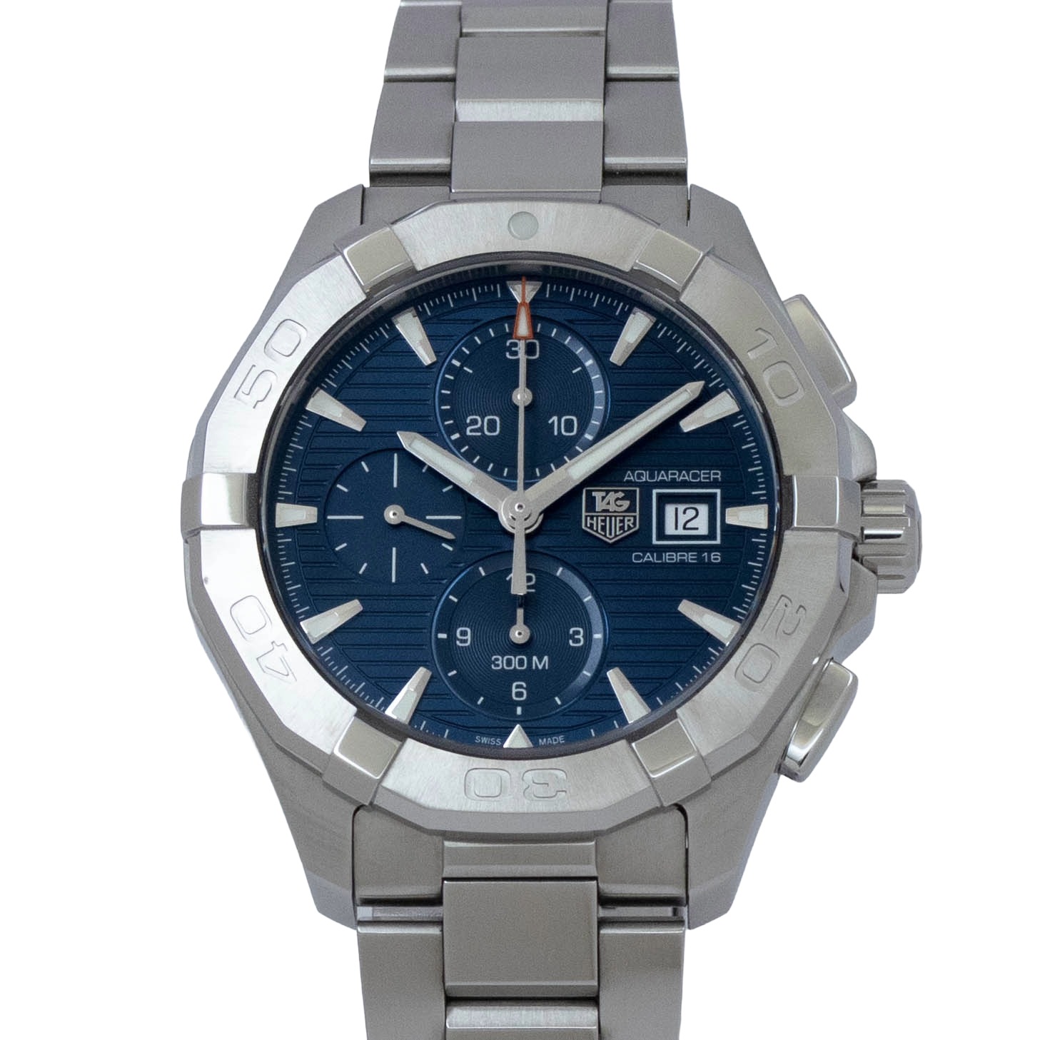 【中古】【箱・保証書付き】 タグホイヤー TAG HEUER アクアレーサー クロノグラフ CAY2112.BA0927 TAG Heuer Aquaracer 自動巻き 腕時計 メンズ・ユニセックス 青