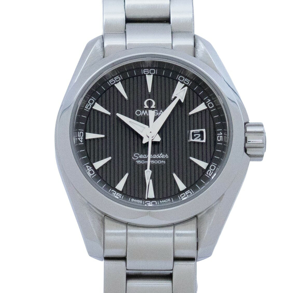 【中古】オメガ OMEGA シーマスターアクアテラ 231.10.30.61.06.001 OMEGA Seamaster Aqua Terra クォーツ 腕時計 レディース グレー