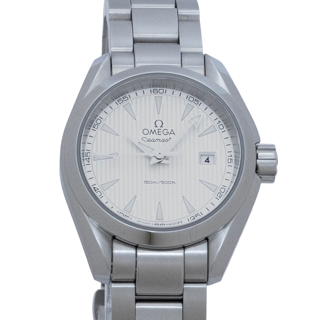 【中古】【箱・保証書付き】 オメガ OMEGA シーマスター アクアテラ 231.10.30.60.02.001 OMEGA Seamaster Aqua Terra クォーツ 腕時計 レディース 白