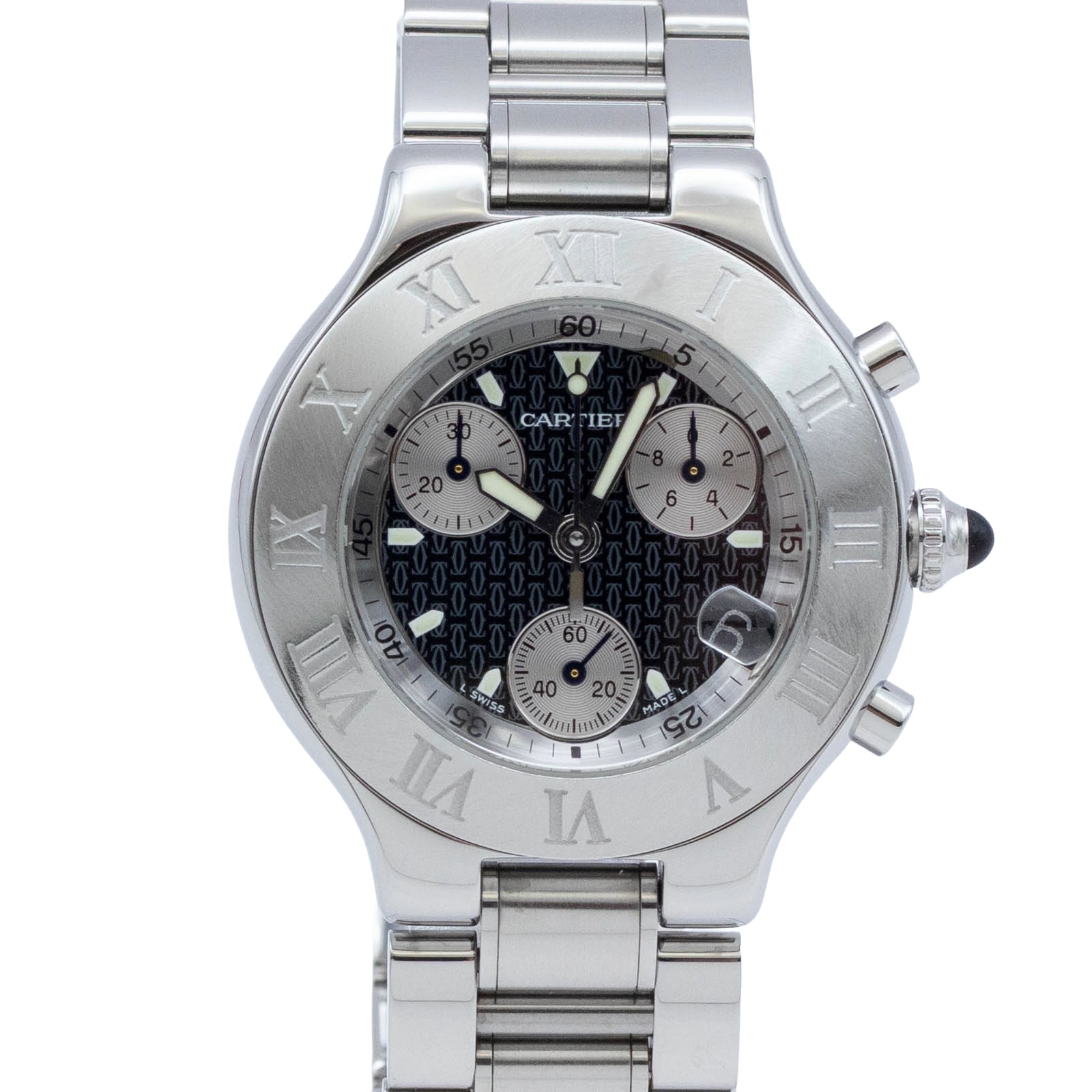 カルティエ Cartier クロノスカフ W10172T2 Cartier Must de Cartier 21 クォーツ 腕時計 メンズ・ユニセックス 黒
