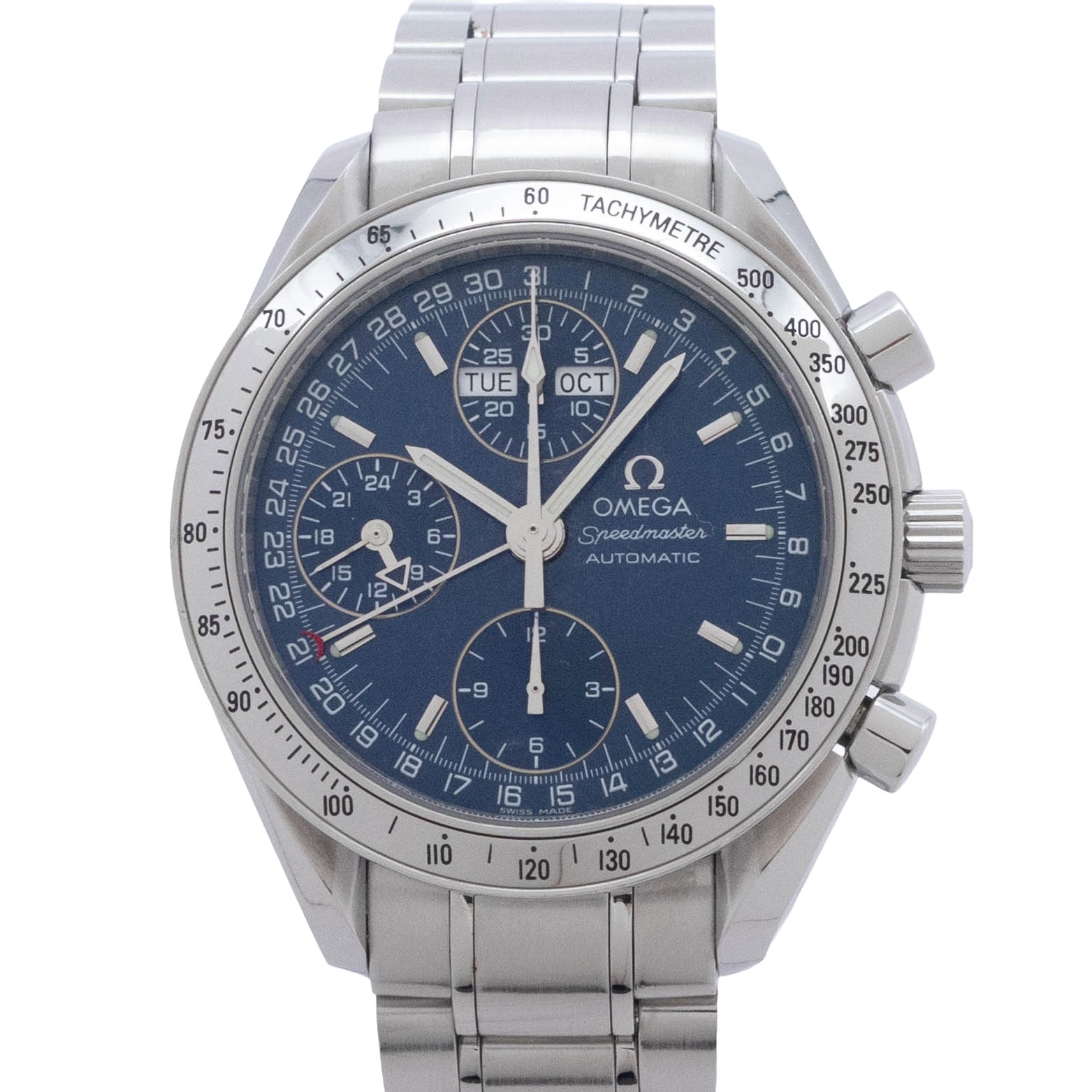 【中古】オメガ OMEGA スピードマスター 3523.80 OMEGA Speedmaster 自動巻き 腕時計 メンズ・ユニセックス 青