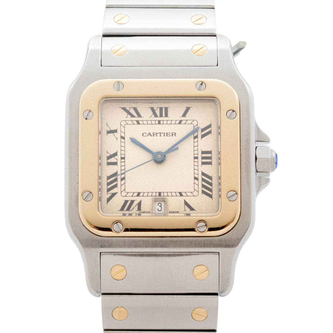 【中古】カルティエ Cartier サントス ガルベ W20011C4 Cartier Santos ...