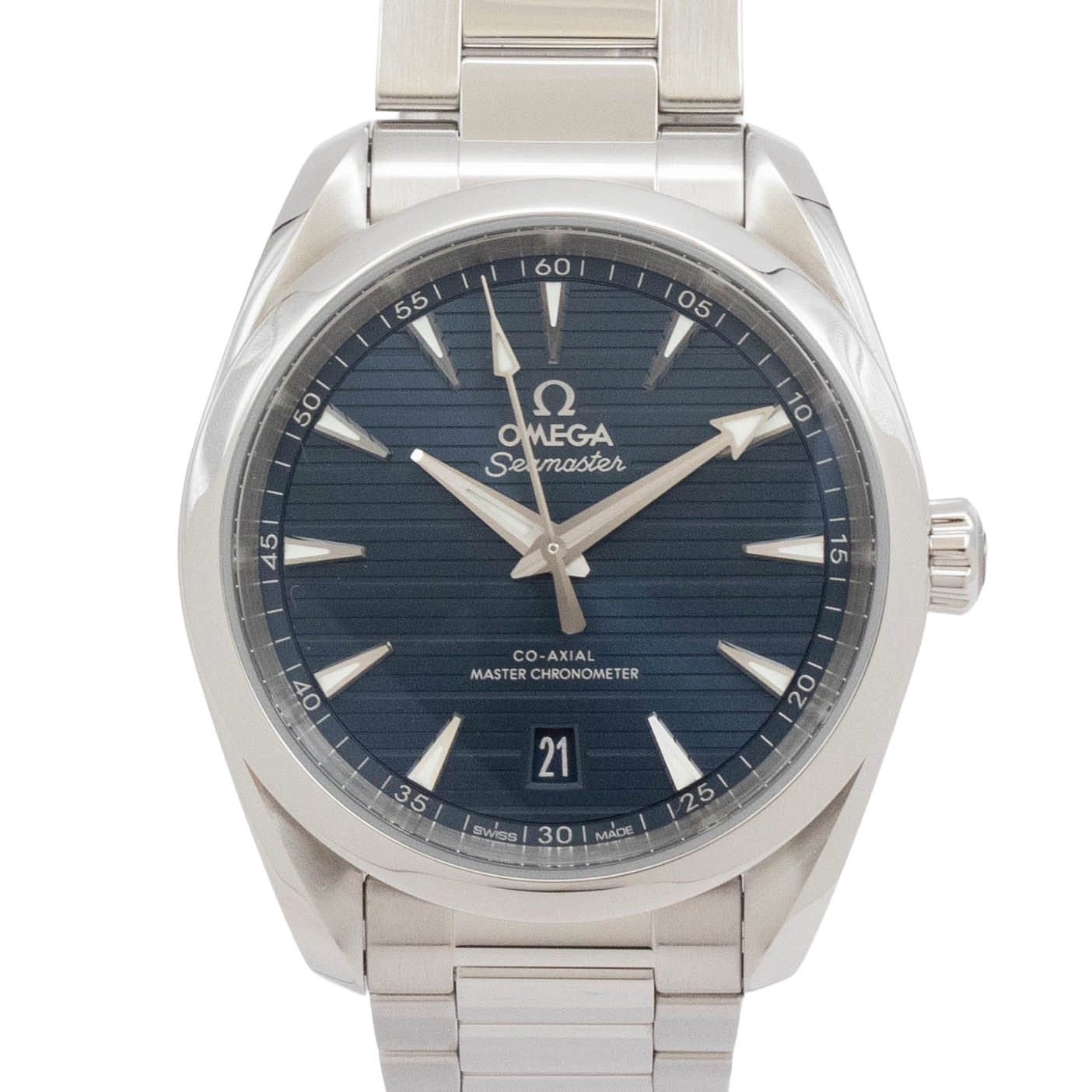 樂天商城 - 【中古】【箱・保証書付き】 オメガ OMEGA シーマスター アクアテラ 220.10.38.20.03.001 OMEGA Seamaster Aqua Terra 自動巻き 腕時計 メンズ・ユニセックス 青