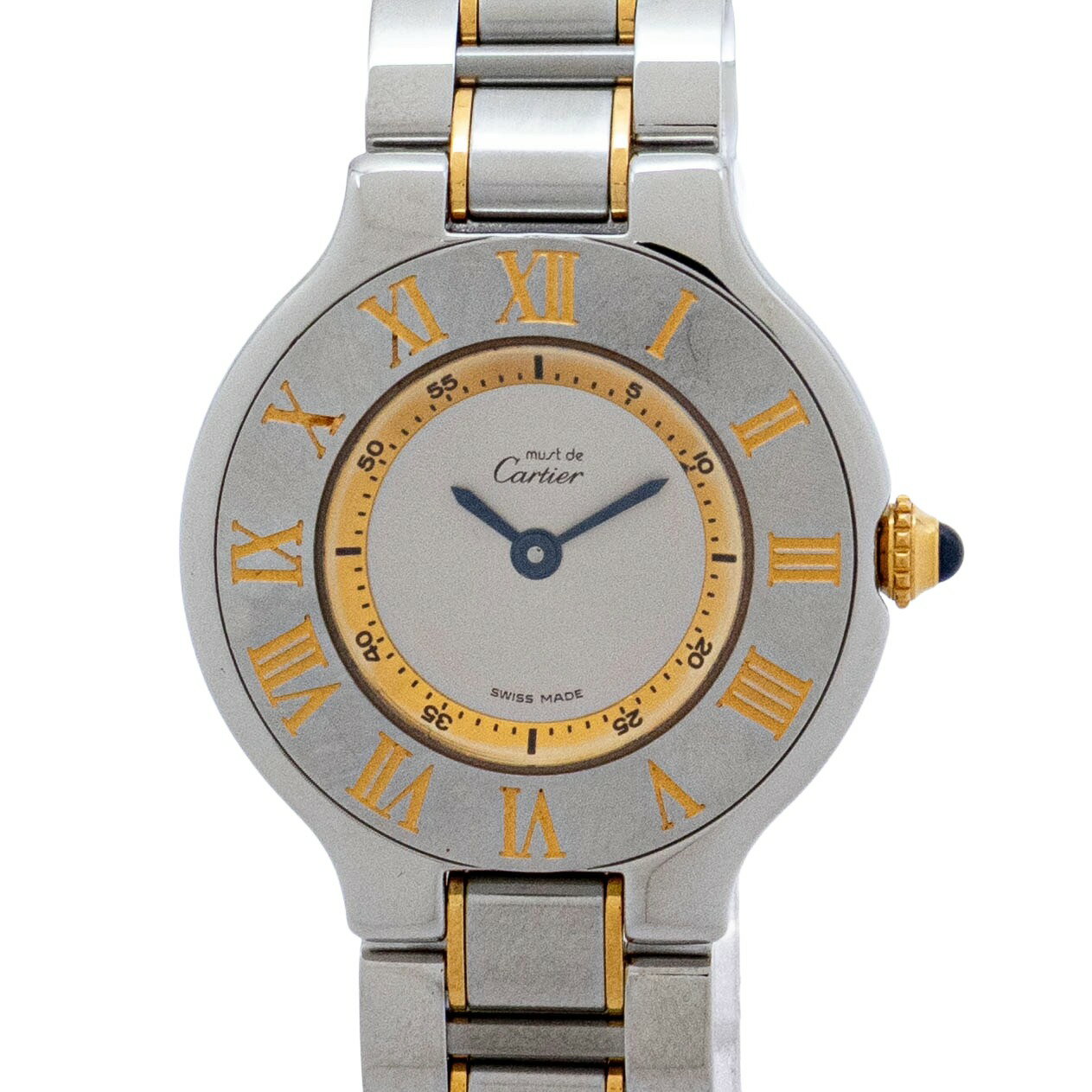 乐天商城 - 【中古】【箱・保証書付き】 カルティエ Cartier マストドゥカルティエ W10073R6 Cartier Must de Cartier 21 クォーツ 腕時計 レディース シルバー