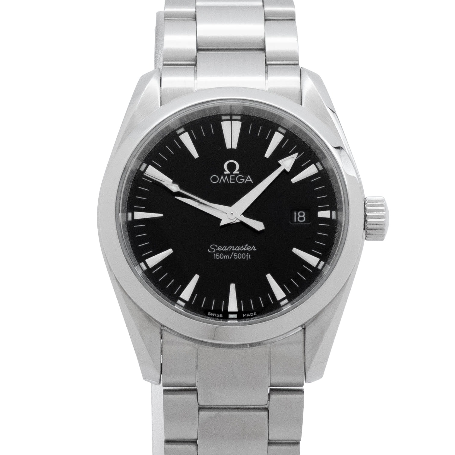 【中古】【保証書付き】 オメガ OMEGA シーマスター アクアテラ 2518.50 OMEGA Seamaster Aqua Terra クォーツ 腕時計 メンズ ユニセックス 黒