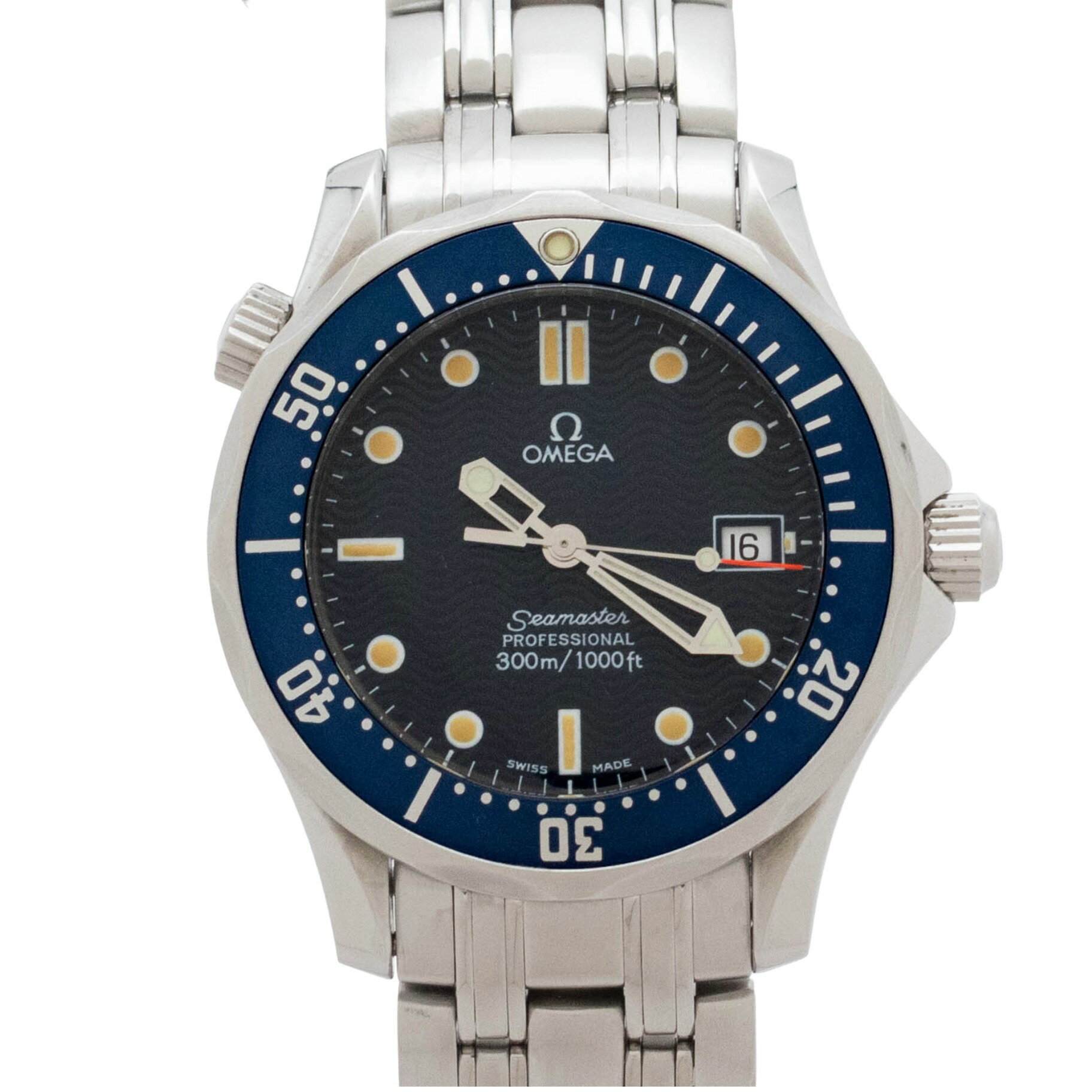 【中古】オメガ OMEGA シーマスター 2551.80 OMEGA Seamaster クォーツ 腕時計 メンズ・ユニセックス 青
