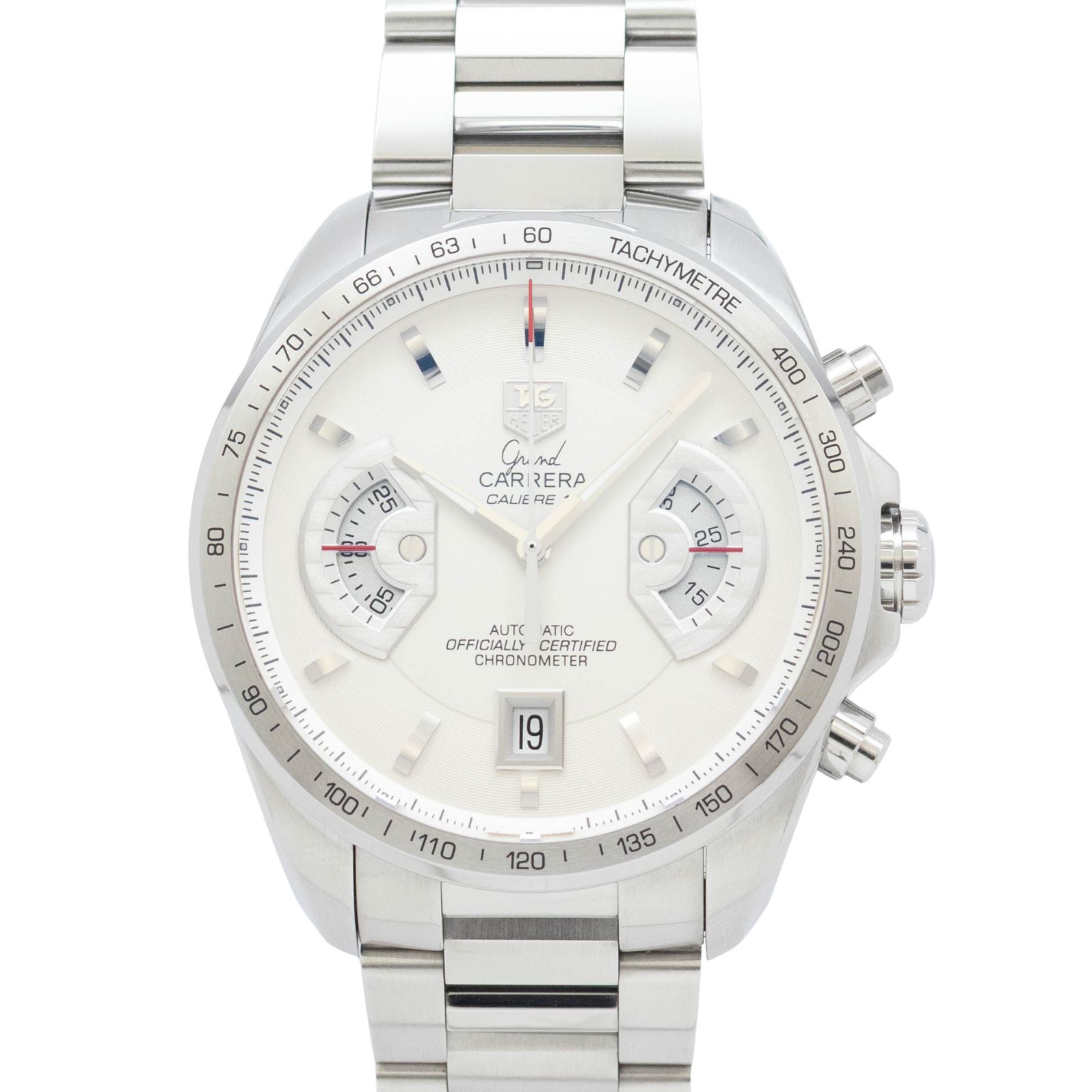 乐天商城 - 【中古】【箱・保証書付き】 タグホイヤー TAG HEUER グランドカレラ クロノグラフ 自動巻き キャリバー17 RS CAV511B.BA0902 TAG Heuer Grand Carrera 自動巻き 腕時計 メンズ・ユニセックス 白