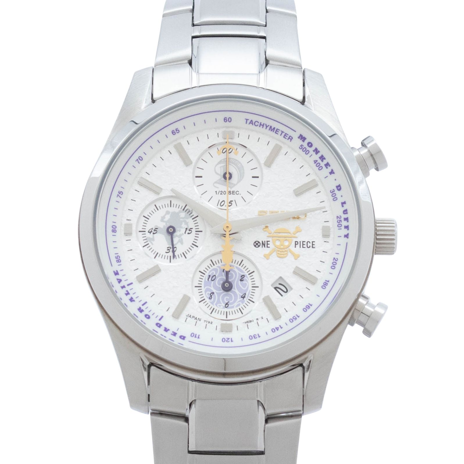 樂天商城 - 【中古】【箱・保証書付き】 セイコー SEIKO ワンピース　モンキー・D・ルフィ 7T92-HDH0 クォーツ 腕時計 メンズ・ユニセックス シルバー
