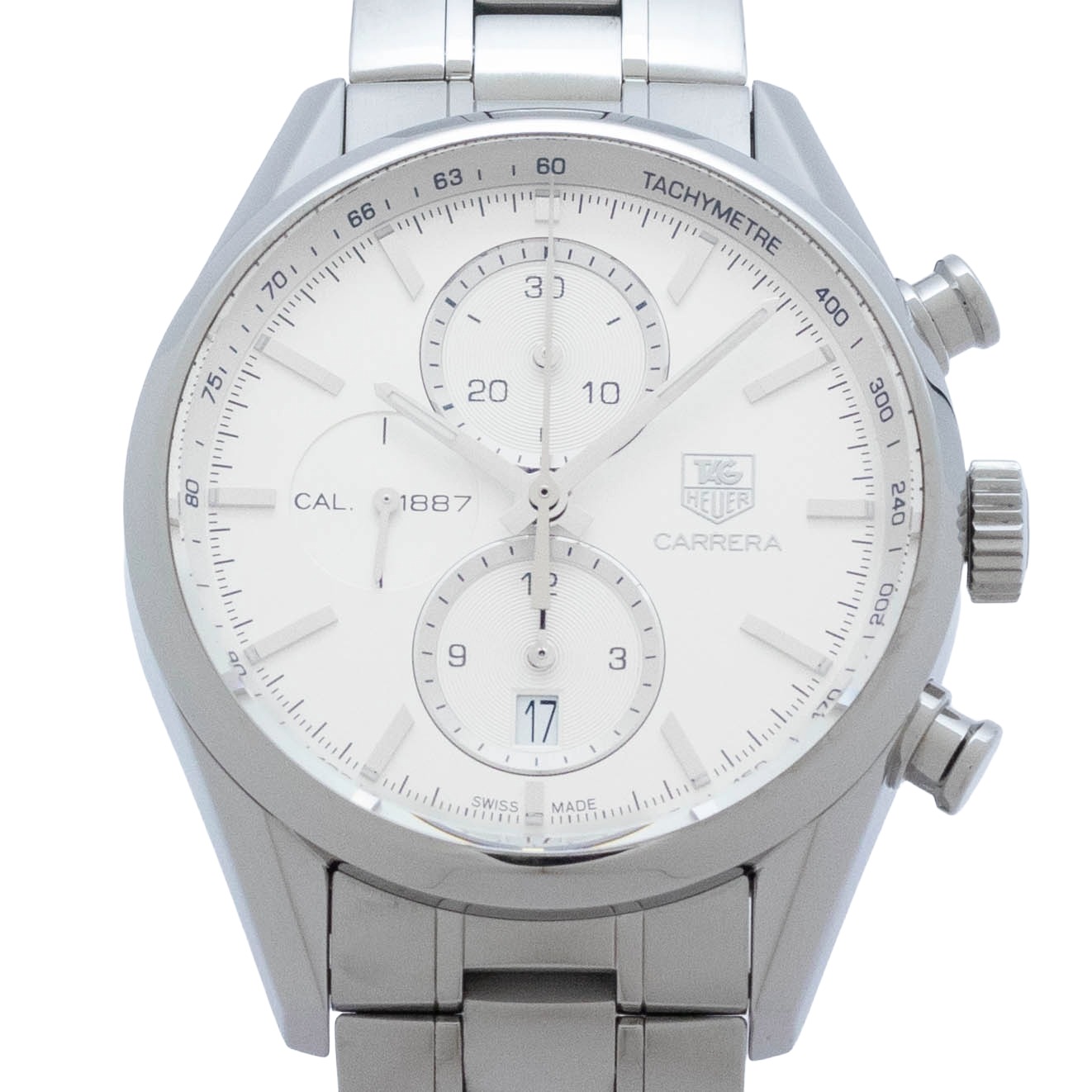 【中古】【箱 保証書付き】 タグホイヤー TAG HEUER カレラ キャリバー 1887 CAR2111 BA0724 TAG Heuer Carrera 自動巻き 腕時計 メンズ ユニセックス シルバー