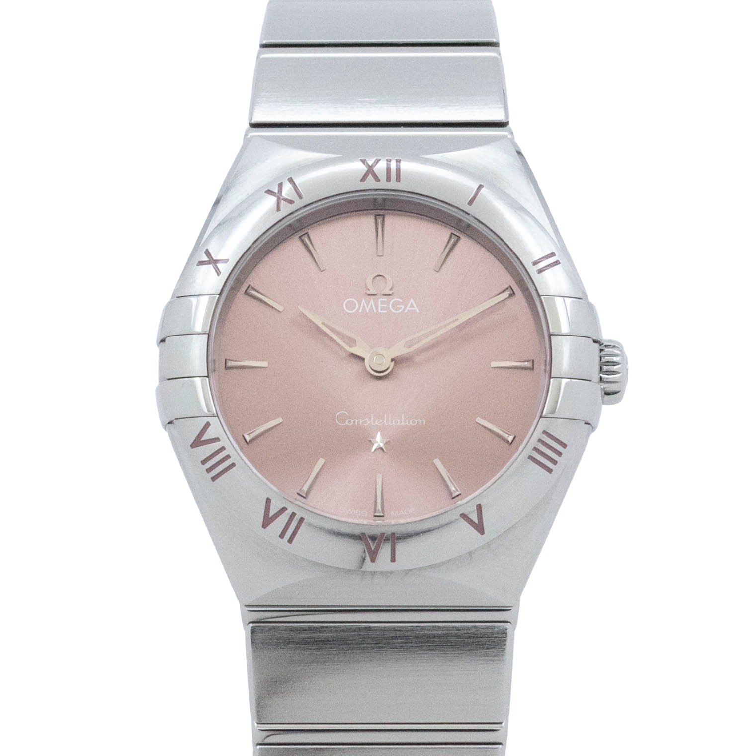 Rakuten - 【中古】【箱・保証書付き】 オメガ OMEGA コンステレーション 131.10.28.60.11.001 OMEGA Constellation クォーツ 腕時計 レディース ピンク