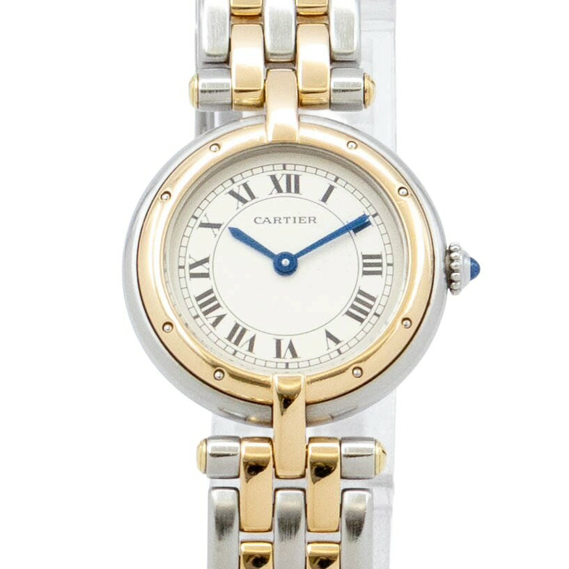 Rakuten - 【中古】【箱付き】 カルティエ Cartier パンテール ヴァンドーム W25030B6 Cartier Vendome クォーツ 腕時計 レディース アイボリー