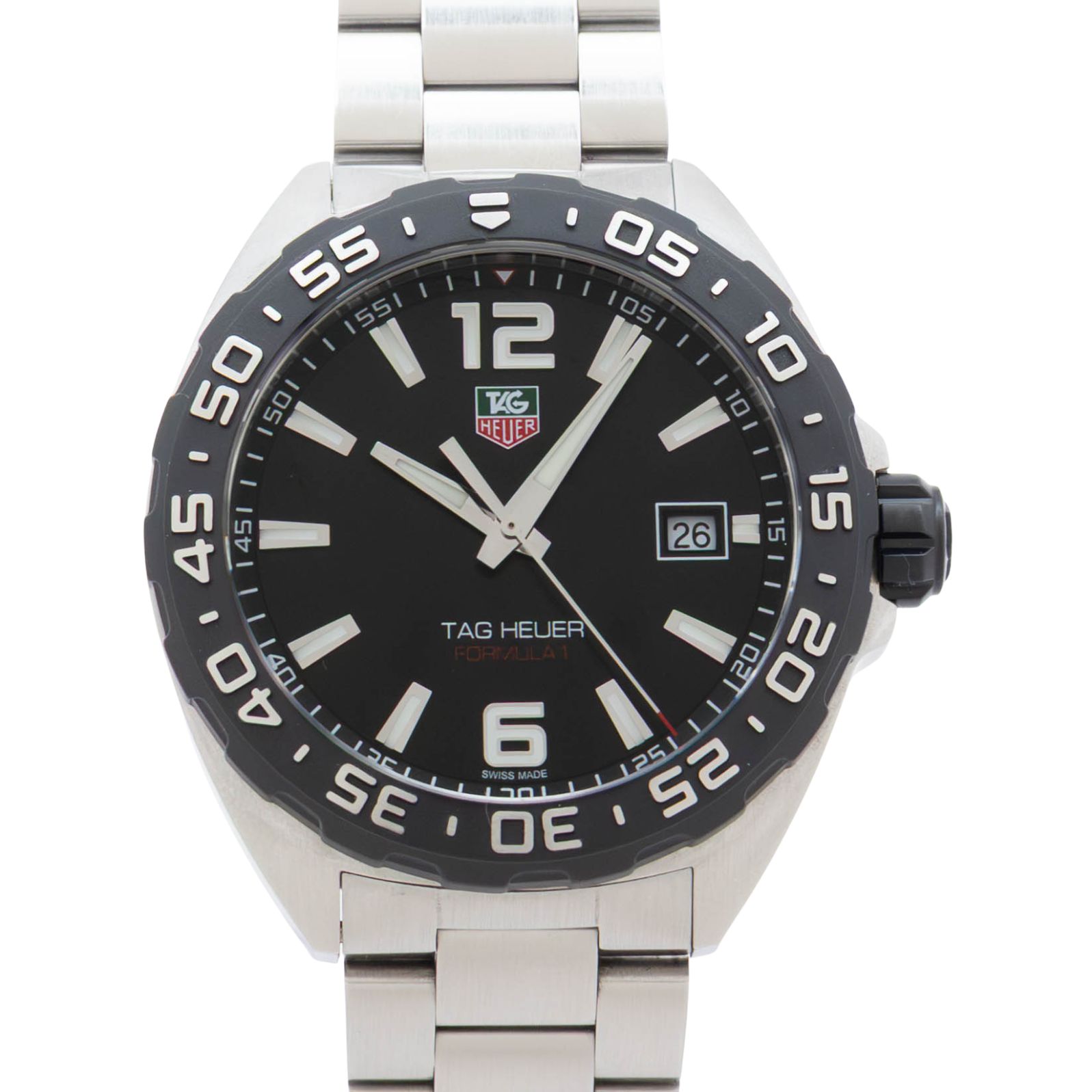 Rakuten - 【中古】【箱・保証書付き】 タグホイヤー TAG HEUER フォーミュラ1 WAZ1110.BA0875 TAG Heuer Formula 1 クォーツ 腕時計 メンズ・ユニセックス 黒