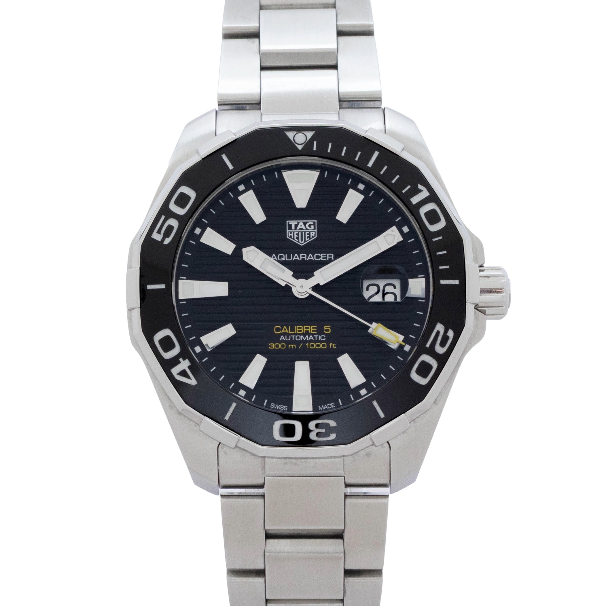 Rakuten - 【中古】【箱・保証書付き】 タグホイヤー TAG HEUER アクアレーサー WAY201A.BA0927 TAG Heuer Aquaracer 自動巻き 腕時計 メンズ・ユニセックス] 黒
