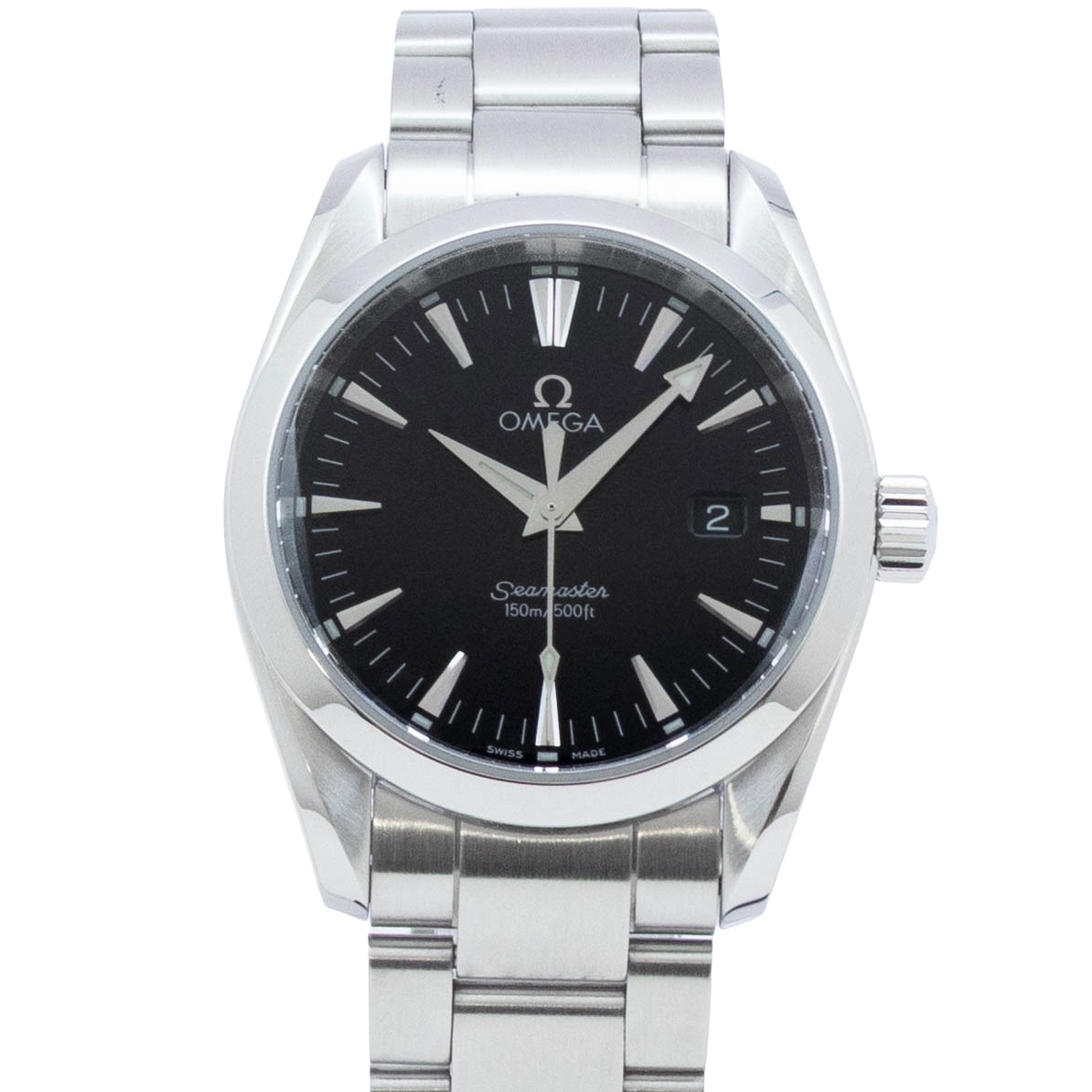 【中古】【箱・保証書付き】 オメガ OMEGA シーマスター アクアテラ 2518.50 OMEGA Seamaster Aqua Terra クォーツ 腕時計 メンズ・ユニセックス 黒