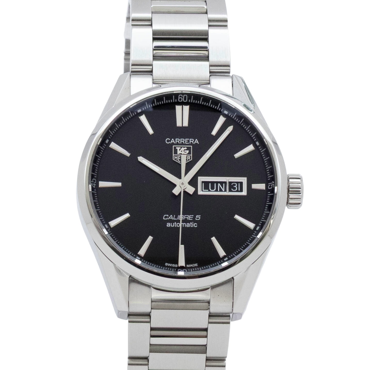 【中古】【箱付き】 タグホイヤー TAG HEUER カレラ デイデイト WAR201A TAG Heuer Carrera 自動巻き 腕時計 メンズ・ユニセックス 黒