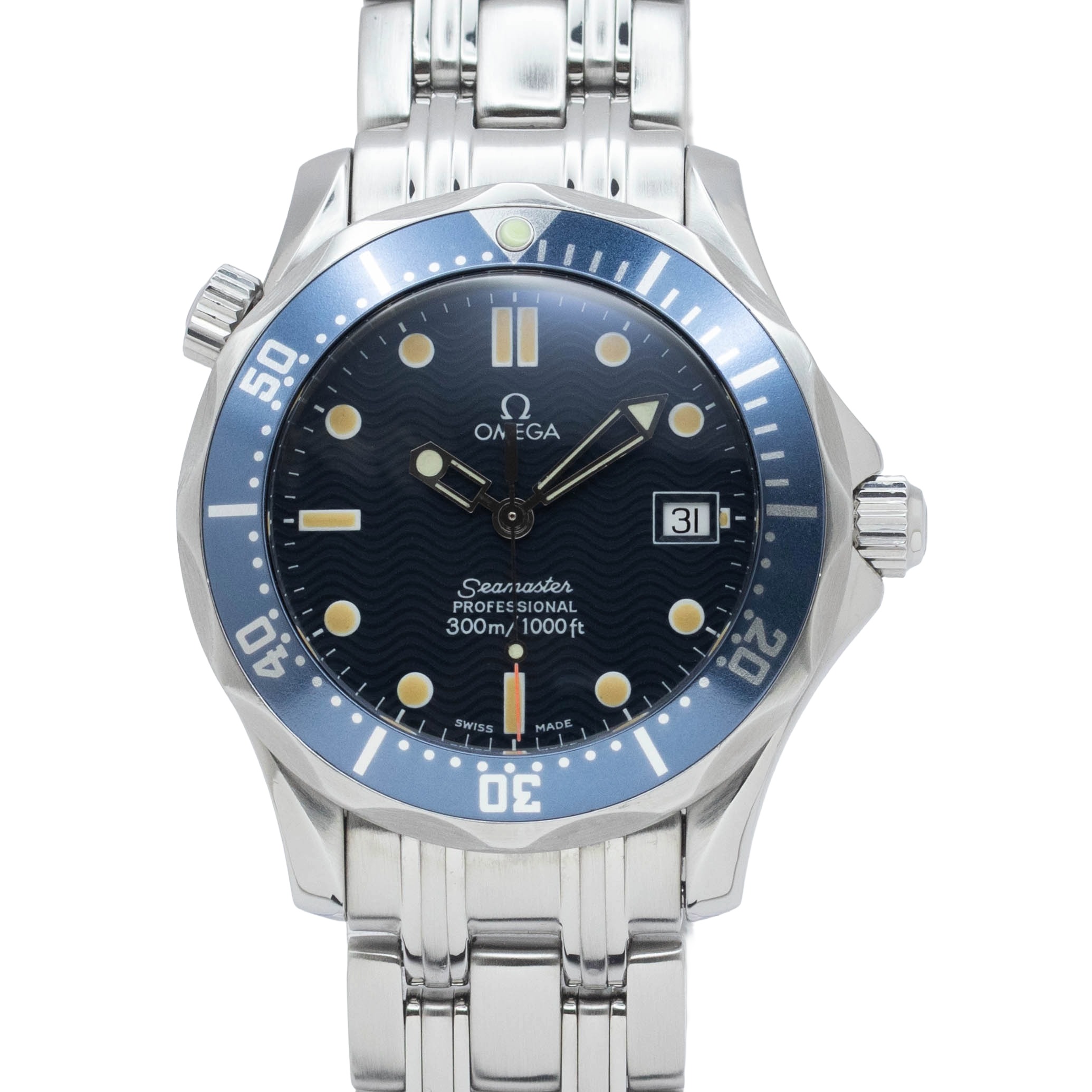 【中古】【箱付き】 オメガ OMEGA シーマスター 2561.80 OMEGA Seamaster クォーツ 腕時計 メンズ・ユニセックス 青