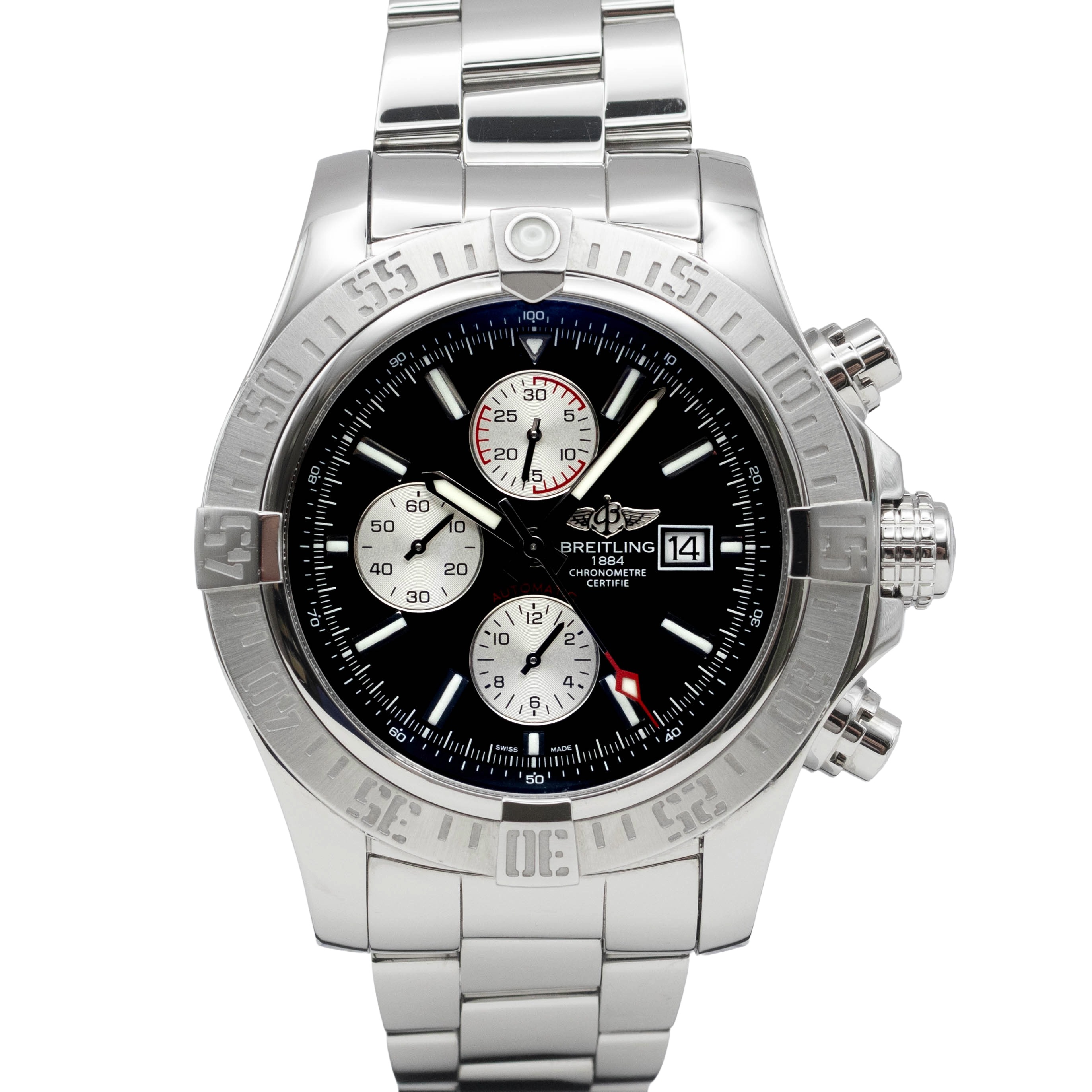 【中古】【箱付き】 ブライトリング BREITLING スーパーアベンジャー A13371 Breitling Avenger 自動巻き 腕時計 メンズ・ユニセックス 黒