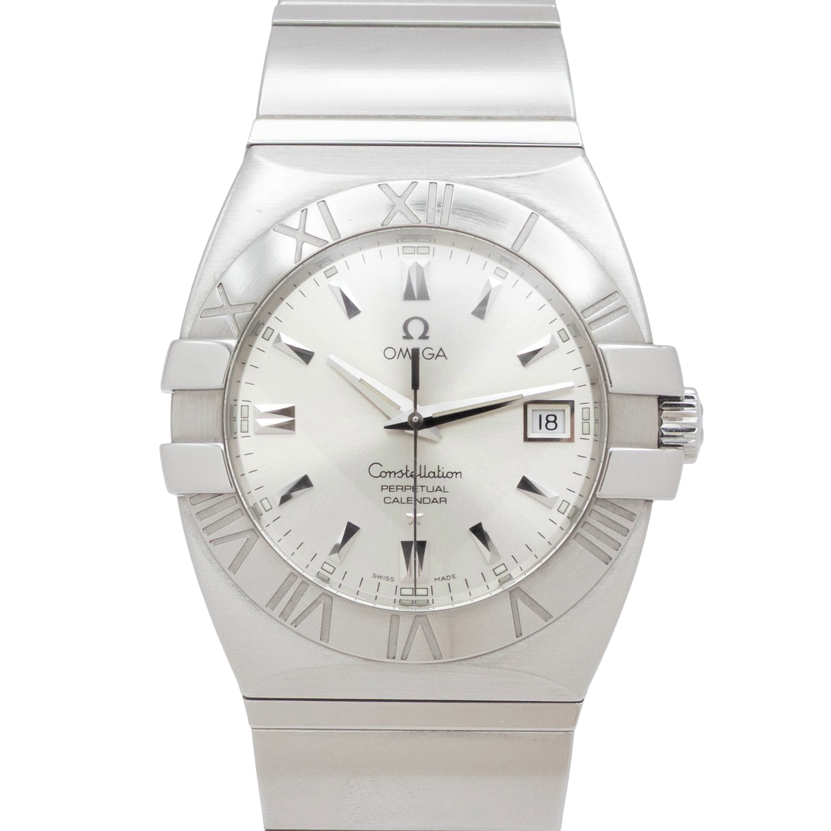 【中古】【箱・保証書付き】 オメガ OMEGA コンステレーション ダブルイーグル 1513.30 OMEGA Constellation クォーツ 腕時計 メンズ・ユニセックス シルバー