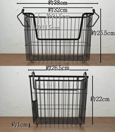 スタッキングバスケット M BK かご 5432