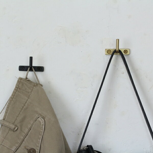 フック ウォールフック アイアン 金具 壁 引っ掛け おしゃれ シングル 黒 ゴールド