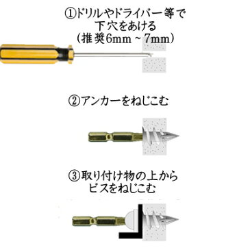 石こうボード用 石膏 アンカーガラス 繊維入り (1個)