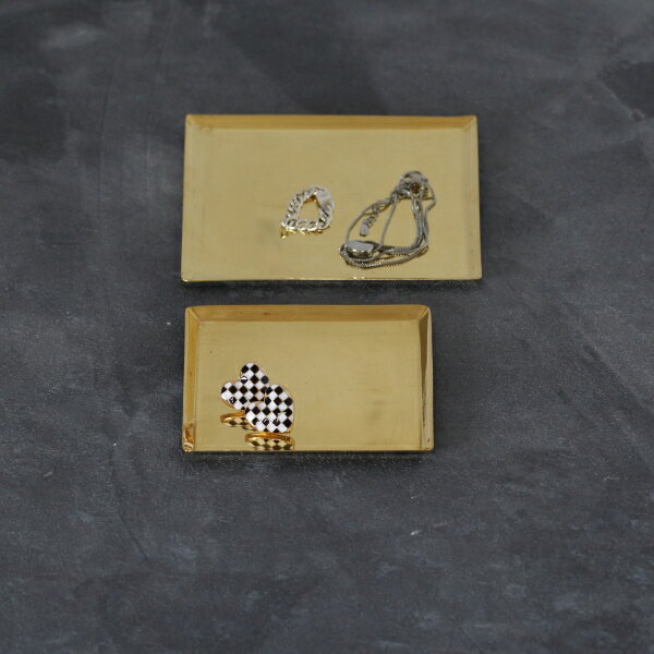 アクセサリートレイ 小物入れ 小物トレー 真鍮 おしゃれ コースター ゴールド S