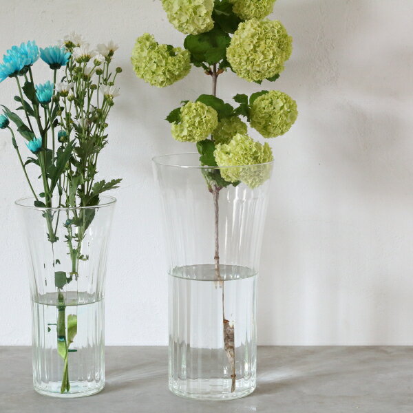 フラワーベース 花びん 花瓶 ガラス 北欧 円柱 枝物 おしゃれ 大きい ワイズライン マンス L